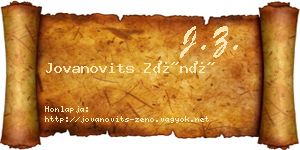 Jovanovits Zénó névjegykártya